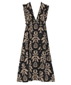 Green Parks ■ＥＳＣＡＲ　ボタニカルｐｔフリルエプロンワンピース