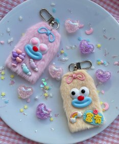 WEGO ミニラッキーチャームモンスターぬいぐるみキーホルダー