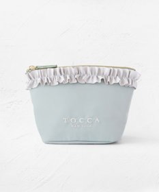 TOCCA 【撥水】FRILL GARLAND NYLON POUCH ポーチ スカイブルー系