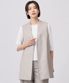 J.PRESS LADIES 【セットアップ対応・洗える・UV加工・吸水速乾】OXIJEWELストレッチ ジレ
