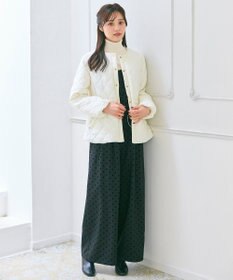 Feroux パールボタン リブタートル ニット