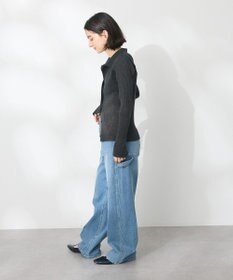 CRAFT STANDARD BOUTIQUE 襟付きニットコンパクトカーディガン