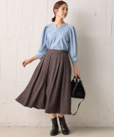 組曲 【洗える・4色展開】ウーステッドライクギャバ スカート
