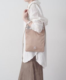 russet バイカラーレザーベルトフラットショルダーバッグ(SF-278)