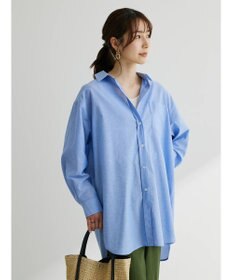 Green Parks 綿麻混オーバーサイズシャツチュニック