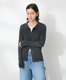 CRAFT STANDARD BOUTIQUE 襟付きニットコンパクトカーディガン