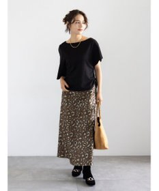 Te chichi レオパードジャガードナロースカート