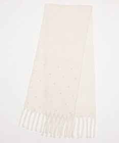 WEGO パール付きワイドフリンジストール