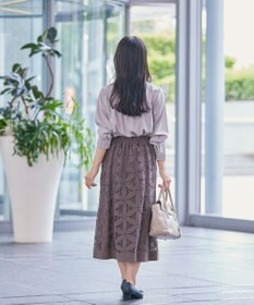 Tiaclasse L 【洗える】花柄レースマーメイドスカート