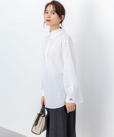 組曲 S 【加藤ローサさん着用 / 前後着用可】コットンタッチシャーティング刺繍入り ブラウス