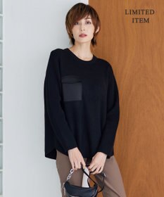 ICB 【WEB限定・洗える】ウールポリエステル クルーネックプルオーバー