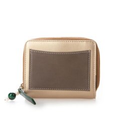 UNBILLION perche ジェムストーンチャームハーフラウンドウォレット