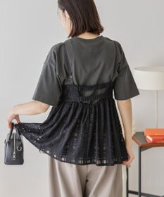 AMERICAN HOLIC チェックレースオーバーキャミソール