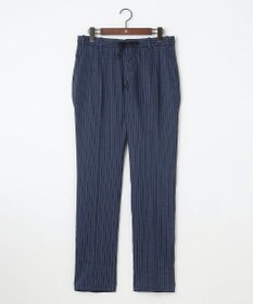 JOSEPH ABBOUD 【清涼/軽量/ストレッチ】ミックスリネンストライプ イージーパンツ