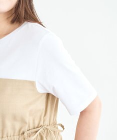 Green Parks 異素材ドッキングワンピース