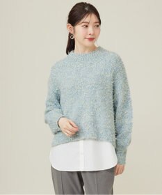 ANY SIS 【洗える】リボンヤーンミックス ニット