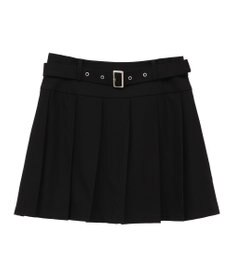earth music&ecology ベルト付きプリーツミニスカート