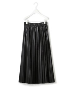 ICB 【洗える】 レザーライクシアープリーツ スカート