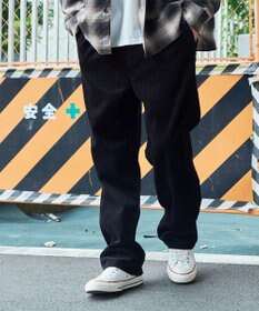 WEGO 【ウエストゴム/ユニセックス着用ITEM】コーデュロイイージーストレートパンツ