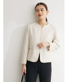 Green Parks ｅｆ－ｄｅ　ツィード風ノーカラージャケット