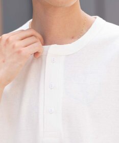 WEGO 【ユニセックス着用ITEM/MLサイズ展開】リラックスフィットヘンリーネックT（SS）