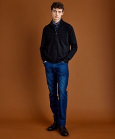 JOSEPH ABBOUD 【暖か起毛裏地付/ストレッチ】 レイヤード デニム パンツ