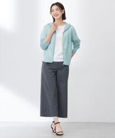 J.PRESS LADIES 【洗える】ソフトシャンブレー クロップド パンツ