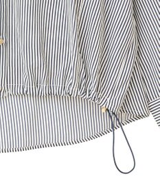 Green Parks 金ボタン裾ドロストシャツ