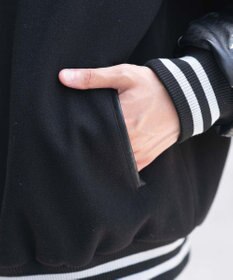 WEGO 【25年秋冬新作/ユニセックス着用ITEM/SMLサイズ展開】メルトンワッペンスタジャン