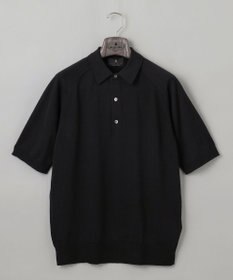 GOTAIRIKU GOLD LABEL/WEB&一部店舗限定【洗える】シーアイランドコットン ラグラン半袖ニットポロ