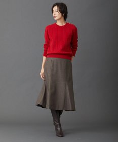 J.PRESS LADIES 【洗える】フラノハンドウォッシュ マーメイド スカート