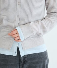 CRAFT STANDARD BOUTIQUE レイヤードポロ衿カーディガン