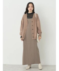 earth music&ecology サイドスリットルーズＶネックカーディガン