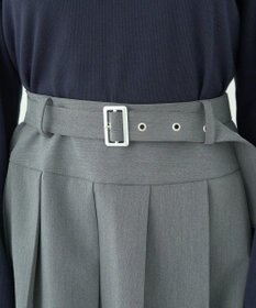 earth music&ecology ベルト付きプリーツミニスカート