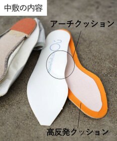 nouvelleRobe Oū 【本革・高反発】Pointed ポインテッドトゥ 型押しバレエシューズ