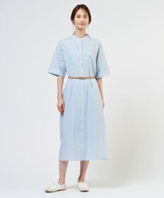 J.PRESS LADIES 【WEB限定カラーあり】エンブロイダリー シャツ ワンピース