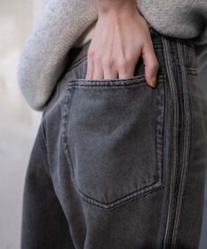 WEGO サイドラインワイドデニムパンツ