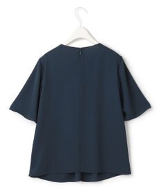 ICB 【洗える】ソフトジョーゼット　ランダムタックブラウス