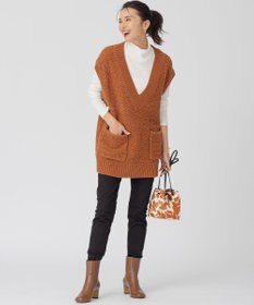 23区 S オーガニックコットンリブ タートルネック カットソー