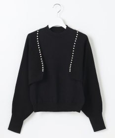 Feroux 【洗える・アンサンブル】パールポイントアンサンブル ニット