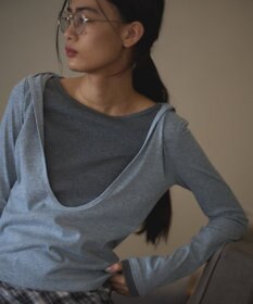 CRAFT STANDARD BOUTIQUE レイヤード風フード付きプルオーバー