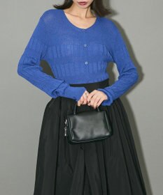 Green Parks プリーツニットカーディガン