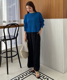 UNFILO L メッシュ クロップドニット