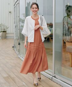 Tiaclasse L 【洗える】パンチングレースブルゾン