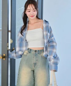 WEGO チェックショートシャツ