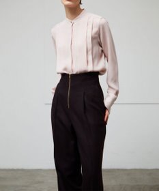 BEIGE， 【洗える】STOW / フロントタックブラウス