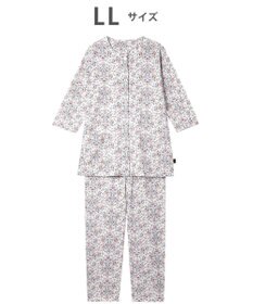 WACOAL ワコール_リラックス＆スリープ パジャマ 7分袖 長袖 長ズボン 綿100%(本体) ミントン レディース NDT256 /ワコール