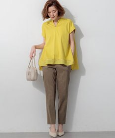 23区 【CanCam掲載】リネンレーヨンストレッチ テーパード パンツ