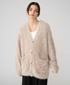 WEGO 【2025秋冬新作/ユニセックス着用ITEM/SMLサイズ展開】フェザーニットカーディガン