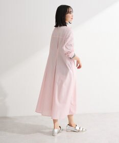 Green Parks イージーケア抜け衿ウエストタックシャツワンピース